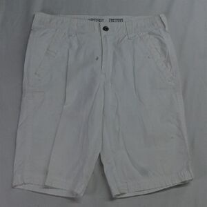Buckle 34 x 23" White Slim Fit Side‎ Pocket Chino Cargo Mens Shorts